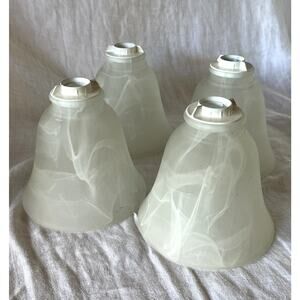 Set of 4 Pendant Ceiling Fan Light Votives Globes Lampshades